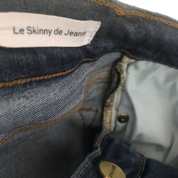 Frame Le Skinny de Jean Step Hem Cotton Modal Jeans Women's Size 26 - Picture 8 of 10